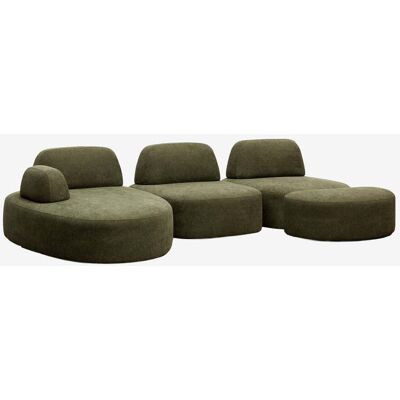 Sofá Modular Chaise Longue Izquierdo De 3 Piezas Y Puff Tapizado Giorgia Sklum Sofá Modular Chaise Longue Izquierdo De 3 Piezas Y Puff Tapizado Giorgia Sklum