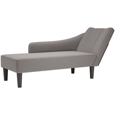 vidaXL Modelo 7198 Tumbona con Reposabrazos Derecho Tela Taupe vidaXL Modelo 7198 Tumbona con Reposabrazos Derecho Tela Taupe