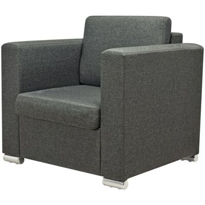 HELLOSHOP26 Sillón Sillón Asiento De Salón Sofá Club De Diseño Sala De Estar Tela Gris Oscuro 1102085/3 HELLOSHOP26 Sillón Sillón Asiento De Salón Sofá Club De Diseño Sala De Estar Tela Gris Oscuro 1102085/3