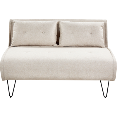 Beliani - Sofá cama pequeño beige claro de tela 2 plazas - Sofa Bed Beliani - Sofá cama pequeño beige claro de tela 2 plazas - Sofa Bed