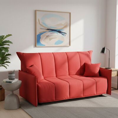 TALAMO ITALIA Sofá Cama Allyson - 3 Plazas, Diseño Italiano, Rojo TALAMO ITALIA Sofá Cama Allyson - 3 Plazas, Diseño Italiano, Rojo