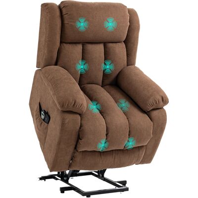 JHY DESIGN Sillón De Masaje Eléctrico Reclinable Con Mando A Distancia, Tapizado En Tela, 91 X 93 X 103 Cm, Marrón. JHY DESIGN Sillón De Masaje Eléctrico Reclinable Con Mando A Distancia, Tapizado En Tela, 91 X 93 X 103 Cm, Marrón.