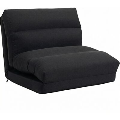 JHY DESIGN Sillón De Suelo, Sofá Cama, Sillón Convertible En Cama, Reclinable De 90° A 180°, Tela - 70 X 72 X 56 Cm - Negro JHY DESIGN Sillón De Suelo, Sofá Cama, Sillón Convertible En Cama, Reclinable De 90° A 180°, Tela - 70 X 72 X 56 Cm - Negro
