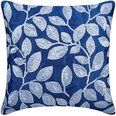 OEM Fundas Para Cojines De Sofá, 22x22 Pulgadas, Fundas De Almohada Azul Rey Con Lentejuelas, Fundas De Almohada Cuadradas De Rayón Con Estampado Floral - Royal Song OEM Fundas Para Cojines De Sofá, 22x22 Pulgadas, Fundas De Almohada Azul Rey Con Lentejuelas, Fundas De Almohada Cuadradas De Rayón Con Estampado Floral - Royal Song