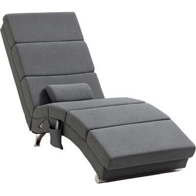 JHY DESIGN Sillón De Masaje Reclinable, Chaise Longue, 8 Puntos De Vibración, 5 Modos, 56 X 168 X 84 Cm, Gris JHY DESIGN Sillón De Masaje Reclinable, Chaise Longue, 8 Puntos De Vibración, 5 Modos, 56 X 168 X 84 Cm, Gris