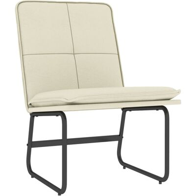 vidaXL Sillón de relax Crema 54x75x76 cm Cuero sintético - Lounge Chair vidaXL Sillón de relax Crema 54x75x76 cm Cuero sintético - Lounge Chair