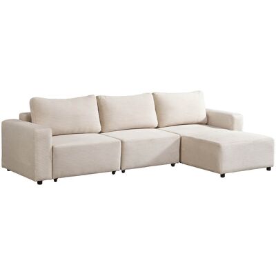 Sofá Cama Modular Vina L, Beige - Home Deluxe Sofá Cama Modular Vina L, Beige - Home Deluxe