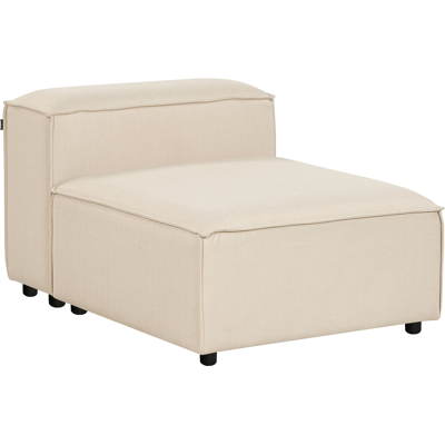 BELIANI Sillón Modular Moderno Tapizado Sección 1 Plaza Elemento Modular De Sofá Asiento Patas Negras Tela Beige Ardal BELIANI Sillón Modular Moderno Tapizado Sección 1 Plaza Elemento Modular De Sofá Asiento Patas Negras Tela Beige Ardal