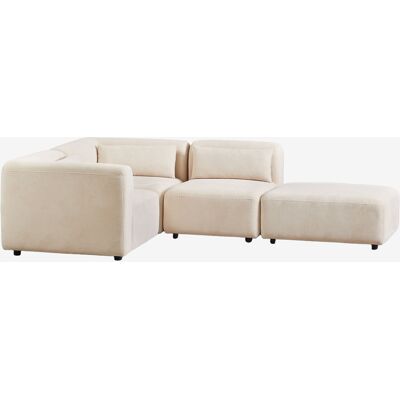 Sklum - Sofá Modular Rinconera De 3 Piezas Con Puff Fogler Sklum - Sofá Modular Rinconera De 3 Piezas Con Puff Fogler