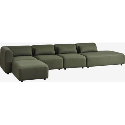Sklum - Sofá Modular Esquinero De 4 Piezas Con Diván Derecho Y Puff Fogler Sklum - Sofá Modular Esquinero De 4 Piezas Con Diván Derecho Y Puff Fogler