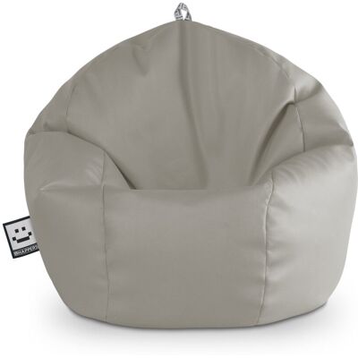 Happers - Puff Pelota Polipiel Gris Claro Happers - Puff Pelota Polipiel Gris Claro