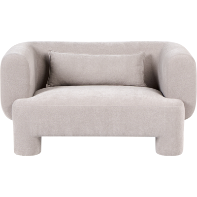 BELIANI Sofá 2 Plazas Tapizado De Tela Con Textura Aterciopelada Patas Cilíndricas Estilo Orgánico Beige Hogbo BELIANI Sofá 2 Plazas Tapizado De Tela Con Textura Aterciopelada Patas Cilíndricas Estilo Orgánico Beige Hogbo