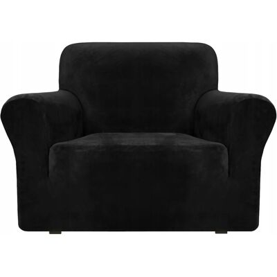 OEM Funda Para Sillón, Sofá, 1 Plaza, Terciopelo Elástico, Tess, Negro OEM Funda Para Sillón, Sofá, 1 Plaza, Terciopelo Elástico, Tess, Negro