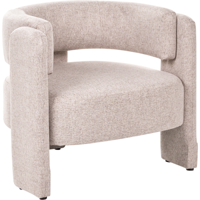 BELIANI Sillón De Tela Con Respaldo Curvo Sillón Decorativo Estilo Escandinavo Moderno Beige Maggeby BELIANI Sillón De Tela Con Respaldo Curvo Sillón Decorativo Estilo Escandinavo Moderno Beige Maggeby