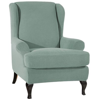 OEM Funda Elástica Para Sofá, Ideal Para Sillones Orejeros. Protector De Muebles De Poliéster Y Elastano (verde Té). OEM Funda Elástica Para Sofá, Ideal Para Sillones Orejeros. Protector De Muebles De Poliéster Y Elastano (verde Té).