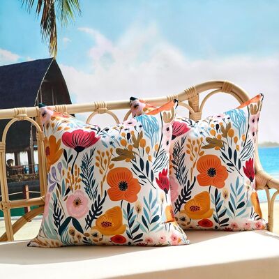 OEM Juego De 2 Cojines Impermeables Para Exteriores, Cojines Decorativos Cuadrados Con Estampado Floral Rosa Y Naranja, Perfectos Para Primavera Y Verano, Para Terraza, Tienda De Campaña, Cama, Sofá O Sal OEM Juego De 2 Cojines Impermeables Para Exteriores, Cojines Decorativos Cuadrados Con Estampado Floral Rosa Y Naranja, Perfectos Para Primavera Y Verano, Para Terraza, Tienda De Campaña, Cama, Sofá O Sal