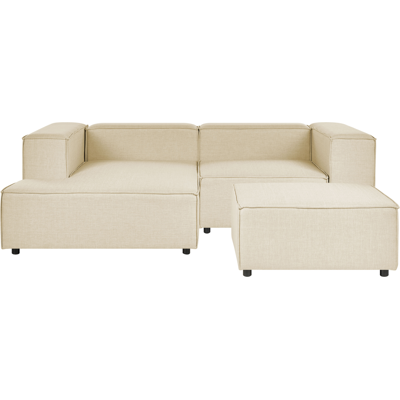 Beliani Sofá Modular Derecha Beige Lino - Sofá Beliani Sofá Modular Derecha Beige Lino - Sofá