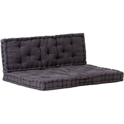 DÉCOSHOP26 Cojines De Palets Para El Respaldo Del Sofá De Suelo En Algodón Negro Dec021323 DÉCOSHOP26 Cojines De Palets Para El Respaldo Del Sofá De Suelo En Algodón Negro Dec021323