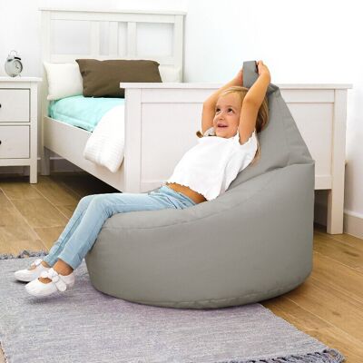 Puff Butaca Polipiel Indoor Gris Claro Happers Infantil Puff Butaca Polipiel Indoor Gris Claro Happers Infantil