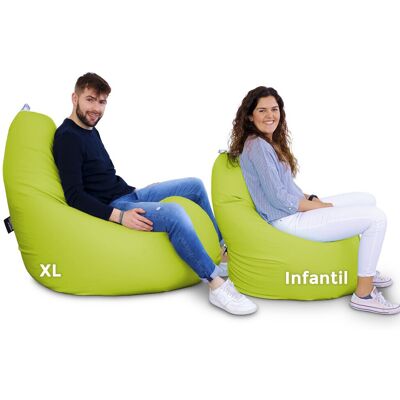 Happers Puff de Polipiel Verde Relax XL - Puff Happers Puff de Polipiel Verde Relax XL - Puff