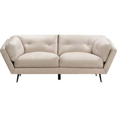 Sofá de Terciopelo BELIANI 3 Plazas - Estilo Retro - Tapizado Elegante Sofá de Terciopelo BELIANI 3 Plazas - Estilo Retro - Tapizado Elegante