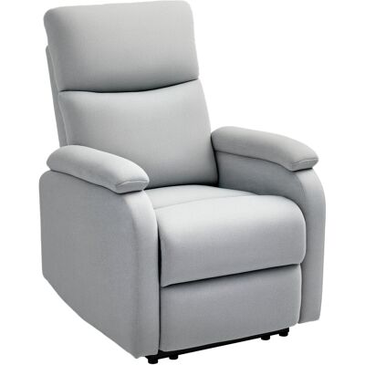 JHY DESIGN Sillón Reclinable, Sillón De Relajación Con Respaldo Ajustable, Reposapiés, Sillón Tapizado Para Sala De Estar, Gris JHY DESIGN Sillón Reclinable, Sillón De Relajación Con Respaldo Ajustable, Reposapiés, Sillón Tapizado Para Sala De Estar, Gris