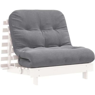 VADAXL Vidaxl Futón Sofá Cama Con Colchón Madera Maciza Blanco 80x206x11 Cm VADAXL Vidaxl Futón Sofá Cama Con Colchón Madera Maciza Blanco 80x206x11 Cm