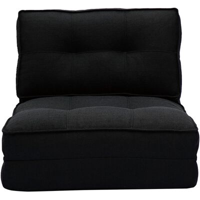 MILIBOO Sillón Cama De 1 Plaza De Tela Negra Sally MILIBOO Sillón Cama De 1 Plaza De Tela Negra Sally