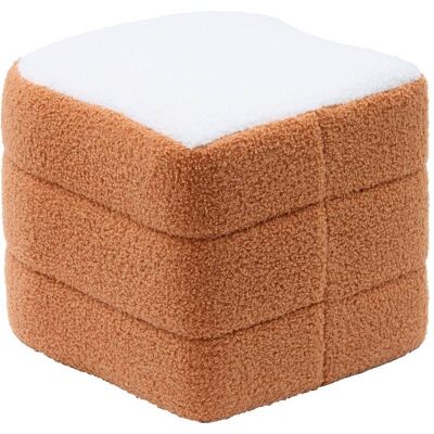 Puff Infantil Tostie Marrón Y Blanco H 38 Cm - Atmosphera Créateur D'Intérieur Puff Infantil Tostie Marrón Y Blanco H 38 Cm - Atmosphera Créateur D'Intérieur