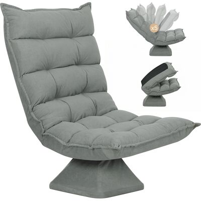 JHY DESIGN Sillón De Suelo Reclinable, Sillón De Salón Reclinable, Sillón Tapizado De Diseño Con Respaldo Ajustable Y Giro De 360°. JHY DESIGN Sillón De Suelo Reclinable, Sillón De Salón Reclinable, Sillón Tapizado De Diseño Con Respaldo Ajustable Y Giro De 360°.