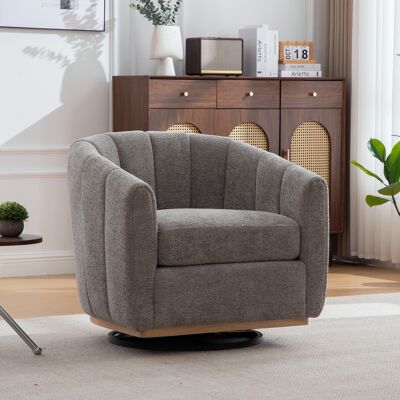 KELLANY Otoman De Chenilla Moderna Con Pie De Metal, Función De Giro De 360°, Sillón Tapizado Con Decoración De Borlas, Sillón De Club En Forma De Calabaza Para Sala De Estar, Sala Familiar, Dormitorio, Salón KELLANY Otoman De Chenilla Moderna Con Pie De Metal, Función De Giro De 360°, Sillón Tapizado Con Decoración De Borlas, Sillón De Club En Forma De Calabaza Para Sala De Estar, Sala Familiar, Dormitorio, Salón