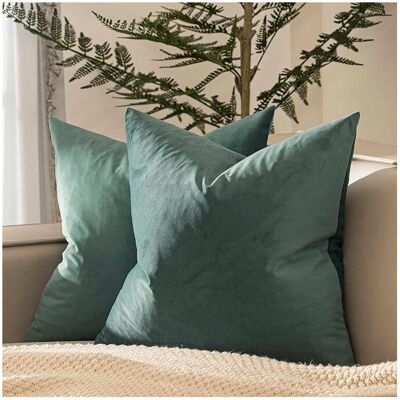 OEM Juego De Dos Fundas De Almohada Cterwk Comfort: Fundas De Cojín Cuadradas Decorativas De Color Liso, Extra Suaves Y De Terciopelo Grueso, Ideales Para Sofás, Salas De Estar Y Sillas. 40,6 X 40,6 Cm (1 OEM Juego De Dos Fundas De Almohada Cterwk Comfort: Fundas De Cojín Cuadradas Decorativas De Color Liso, Extra Suaves Y De Terciopelo Grueso, Ideales Para Sofás, Salas De Estar Y Sillas. 40,6 X 40,6 Cm (1