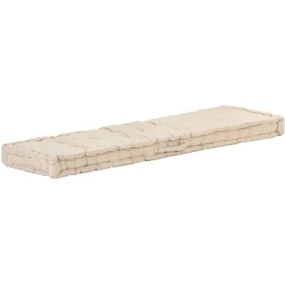Décoshop26 - Cojín De Suelo De Palet Colchón De Suelo De Algodón 120x40x7 Cm Beige Dec021813 Décoshop26 - Cojín De Suelo De Palet Colchón De Suelo De Algodón 120x40x7 Cm Beige Dec021813