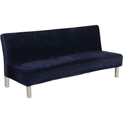 OEM Fundas Sin Brazos Para Sofás De 3 Plazas, Funda De Terciopelo Para Sofá Cama De 2 Plazas, Azul Marino Elástico Xl OEM Fundas Sin Brazos Para Sofás De 3 Plazas, Funda De Terciopelo Para Sofá Cama De 2 Plazas, Azul Marino Elástico Xl