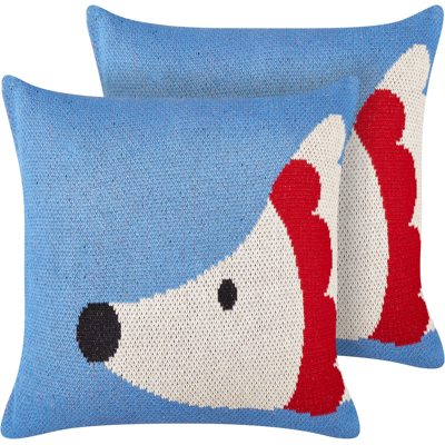Beliani Cojines infantiles de algodón - Motivo erizo - 45x45cm Decorativos Beliani Cojines infantiles de algodón - Motivo erizo - 45x45cm Decorativos
