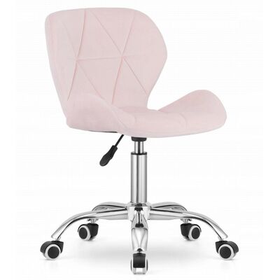 AKORD Leobert Avola Sillón De Oficina Rosa Terciopelo Cómodo AKORD Leobert Avola Sillón De Oficina Rosa Terciopelo Cómodo