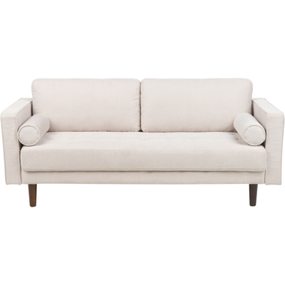 Beliani Nurmo Sofá Retro Beige de 3 Plazas - Sofá Beliani Nurmo Sofá Retro Beige de 3 Plazas - Sofá