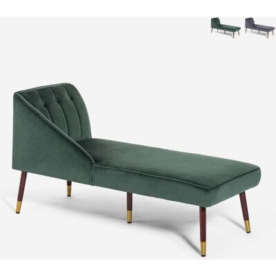 AHD AMAZING HOME DESIGN Chaise Longue Vintage Izquierda Clásica Color Verde De Terciopelo Agos - Verde Oscuro AHD AMAZING HOME DESIGN Chaise Longue Vintage Izquierda Clásica Color Verde De Terciopelo Agos - Verde Oscuro