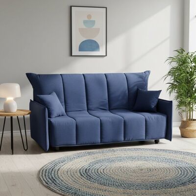 TALAMO ITALIA Sofá Cama Allyson - Azul, 3 Plazas, Diseño Italiano TALAMO ITALIA Sofá Cama Allyson - Azul, 3 Plazas, Diseño Italiano