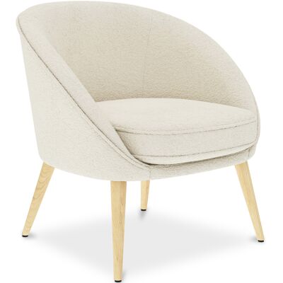 Privatefloor - Sillón Con Reposabrazos - Tapizado En Tela Bouclé - Pimba Privatefloor - Sillón Con Reposabrazos - Tapizado En Tela Bouclé - Pimba