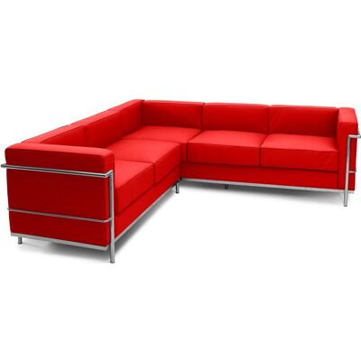 Privatefloor ICONIK INTERIOR Sofá de esquina de cuero para 5 plazas - Diseño moderno Privatefloor ICONIK INTERIOR Sofá de esquina de cuero para 5 plazas - Diseño moderno