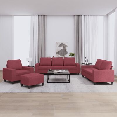 Conjunto de Sofás 4 Piezas VidaXL - Tela Duradera, Estructura Estable, Asientos Cómodos Conjunto de Sofás 4 Piezas VidaXL - Tela Duradera, Estructura Estable, Asientos Cómodos