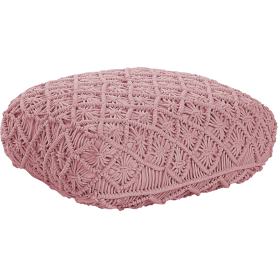 Cojín de suelo Beliani - Algodón rosa - 50x50x20 cm - Estilo boho cuadrado Cojín de suelo Beliani - Algodón rosa - 50x50x20 cm - Estilo boho cuadrado