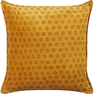 Cojín Amarillo de Terciopelo Beliani - Estilo Boho 45x45cm Cojín Amarillo de Terciopelo Beliani - Estilo Boho 45x45cm