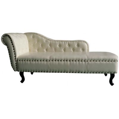 HelloShop26 - Sofá chaise longue crema Chesterfield - Crema - Sofa HelloShop26 - Sofá chaise longue crema Chesterfield - Crema - Sofa