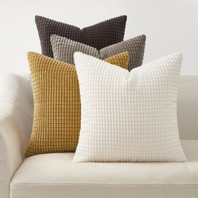 OEM Fundas Para Cojines De Suelo De 50x50 Cm, Color Marrón, De Pana Supersuave, Ideales Para Sofá, Salón, Dormitorio O Cama, Con Estilo Art Déco Vintage Natural (juego De 4). OEM Fundas Para Cojines De Suelo De 50x50 Cm, Color Marrón, De Pana Supersuave, Ideales Para Sofá, Salón, Dormitorio O Cama, Con Estilo Art Déco Vintage Natural (juego De 4).