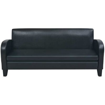 HELLOSHOP26 Sofá Cama De 3 Plazas Convertible Para Salón Cama De Invitados Diván Plegable Para Salón Asientos Interiores De Casa Cuero Sintético Negro 020020154 HELLOSHOP26 Sofá Cama De 3 Plazas Convertible Para Salón Cama De Invitados Diván Plegable Para Salón Asientos Interiores De Casa Cuero Sintético Negro 020020154