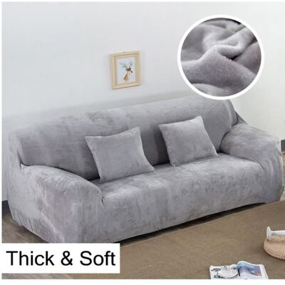 OEM Funda De Terciopelo Para Sofá De Tres Plazas, De 190 A 230 Cm, Gruesa, Suave, Elástica, Antipolvo, Color Gris. OEM Funda De Terciopelo Para Sofá De Tres Plazas, De 190 A 230 Cm, Gruesa, Suave, Elástica, Antipolvo, Color Gris.