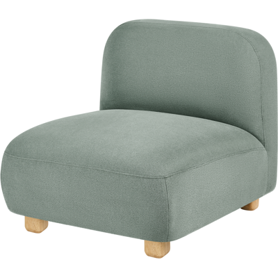 BELIANI Sillón Modular De Tela Asiento 1 Plaza Patas De Madera Repelente Al Agua Moderno Verde Claro Amli BELIANI Sillón Modular De Tela Asiento 1 Plaza Patas De Madera Repelente Al Agua Moderno Verde Claro Amli