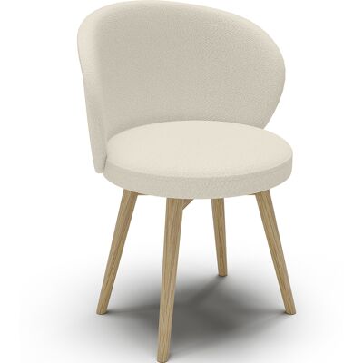 Privatefloor - Sillón Tapizado En Tela Bouclé - Silla De Salón - Yuna Privatefloor - Sillón Tapizado En Tela Bouclé - Silla De Salón - Yuna